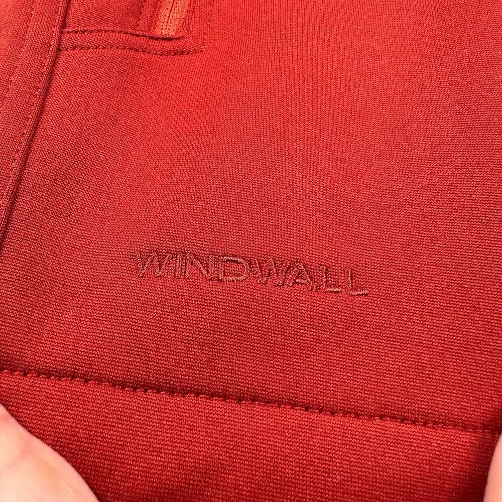 The North Face Vest Mens Large Red Apex Canyonwall Windwall Full Zip Hiking Trek
